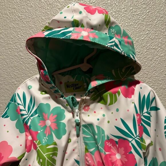NWOT Western Chief Floral Hooded Raincoat Sise 3T - Picture 6 of 10